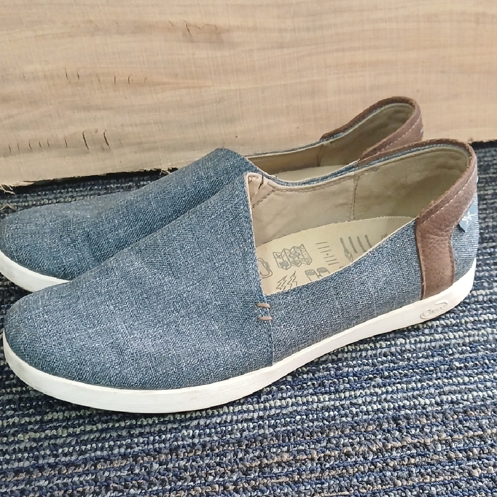 Chaco Blue and Brown Slip-On Loafers